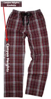 Unisex Flannel Pant, Maroon/Black